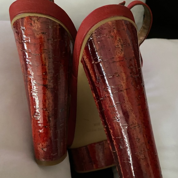 Never before worn red block heels. - Picture 2 of 6